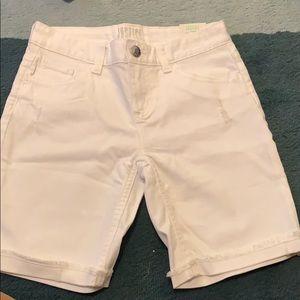 Brand new white Bermuda shorts